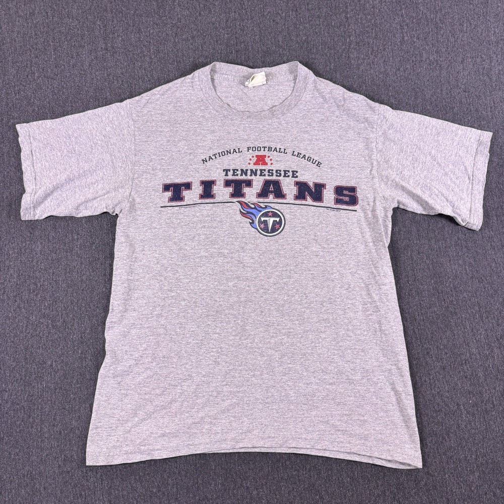 Lee Sport Mens Gray Tennessee Titans Crew Neck Pullover Short Sleeve‎ Shirt Sz L
